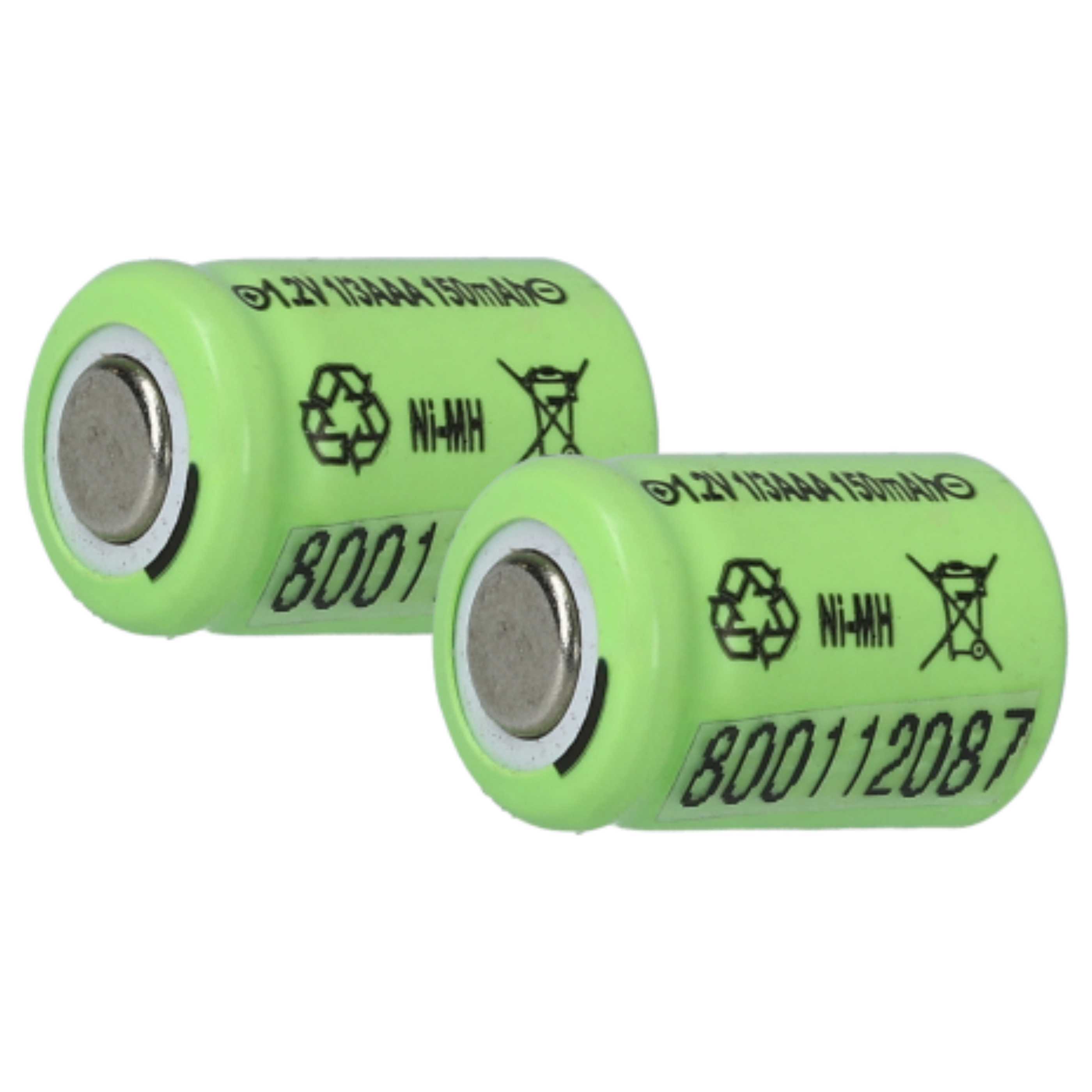 Model Making Device 2x Battery Replacement for 1/3AAA - 150 mAh 1.2 V NiMH