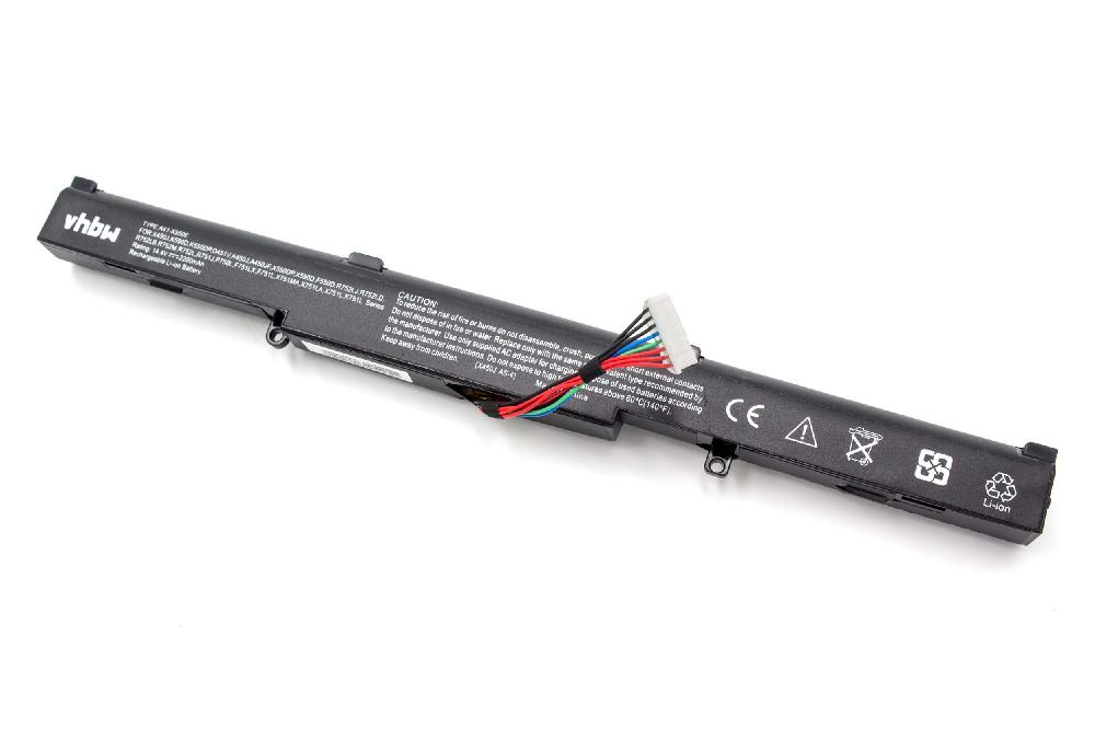 Notebook Battery Replacement for Asus 0B110-00220000, 0B110-00220100 - 2200 mAh 14.4 V Li-Ion, black